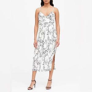 NWT Banana Republic Women’s Midi Dress in White & Black